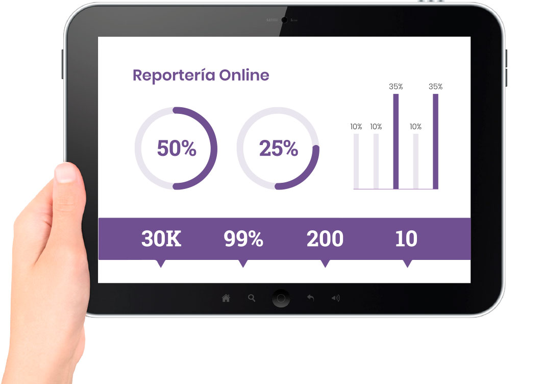 Reporteador online Dooit en iPad